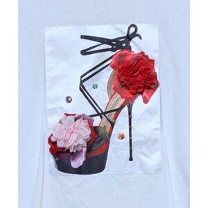 Vintage Helens Heart Shirt M Couture Fashion Shoes Heels 3D Relaxed Chic